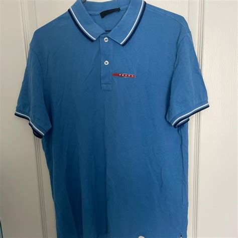 baby blue prada polo|Men's T.